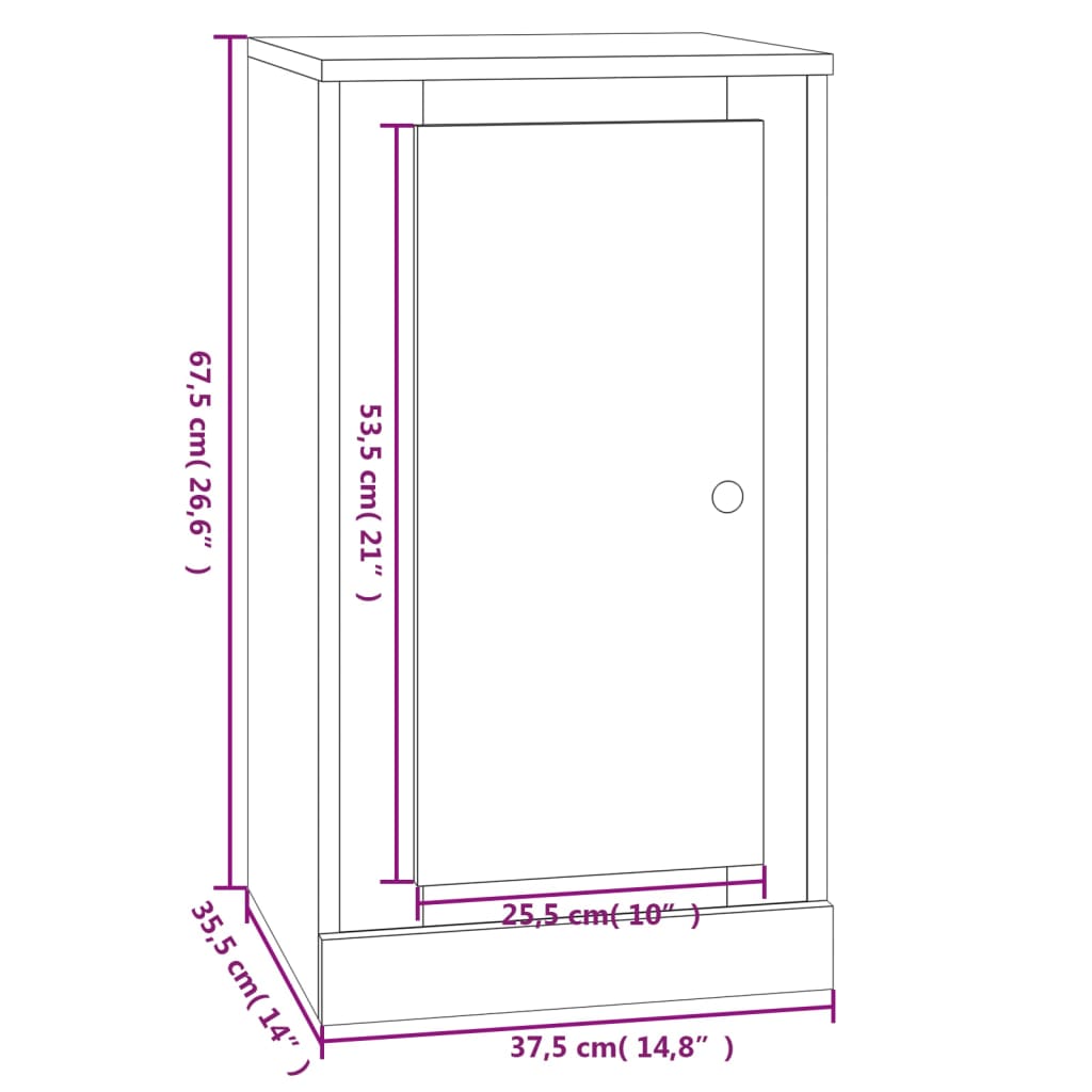 Skänk Sonoma ek 37,5x35,5x67,5 cm