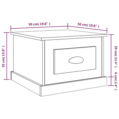 Soffbord betonggrå 50x50x35 cm