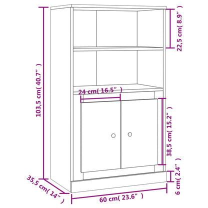 Skåp sonoma ek 60x35,5x103,5 cm