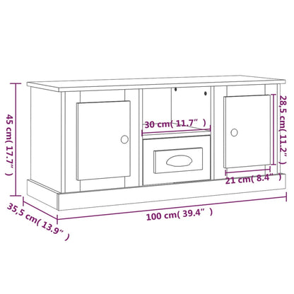 TV-möbel sonoma ek TV-bänk 100x35,5x45 cm