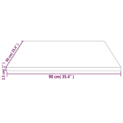 Pöytälevy valkoinen 90x90x2,5 cm massiivimänty neliö