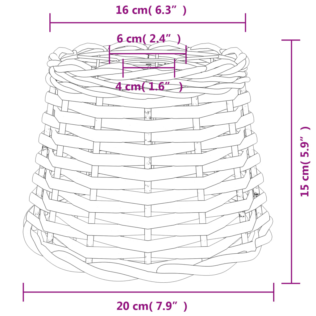 Lampunvarjostin Kattovarjostin ruskea Ø20x15 cm korimateriaali