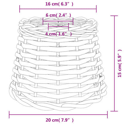 Lampunvarjostin Kattovarjostin ruskea Ø20x15 cm korimateriaali