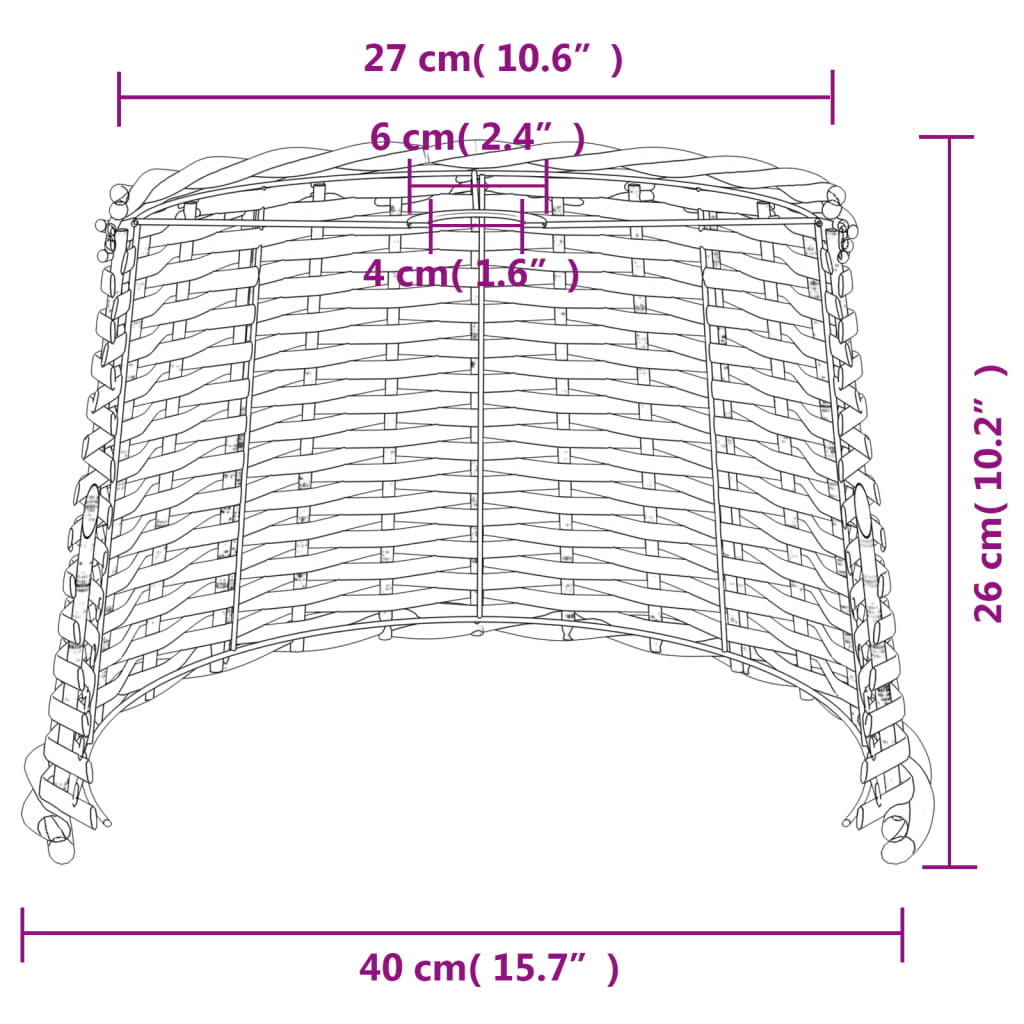 Lampunvarjostin Kattovarjostin ruskea Ø40x26 cm korimateriaali