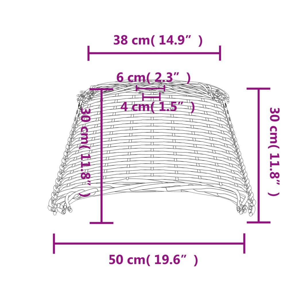 Lampunvarjostin Kattovarjostin ruskea Ø50x30 cm korimateriaali