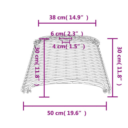 Lampunvarjostin Kattovarjostin ruskea Ø50x30 cm korimateriaali