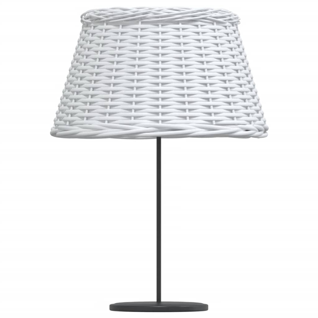 Lampskärm vit Ø50x20 cm korgmaterial