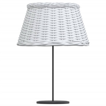 Lampskärm vit Ø50x20 cm korgmaterial