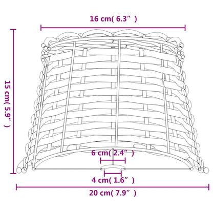 Lampunvarjostimen ruskea Ø20x15 cm korimateriaali