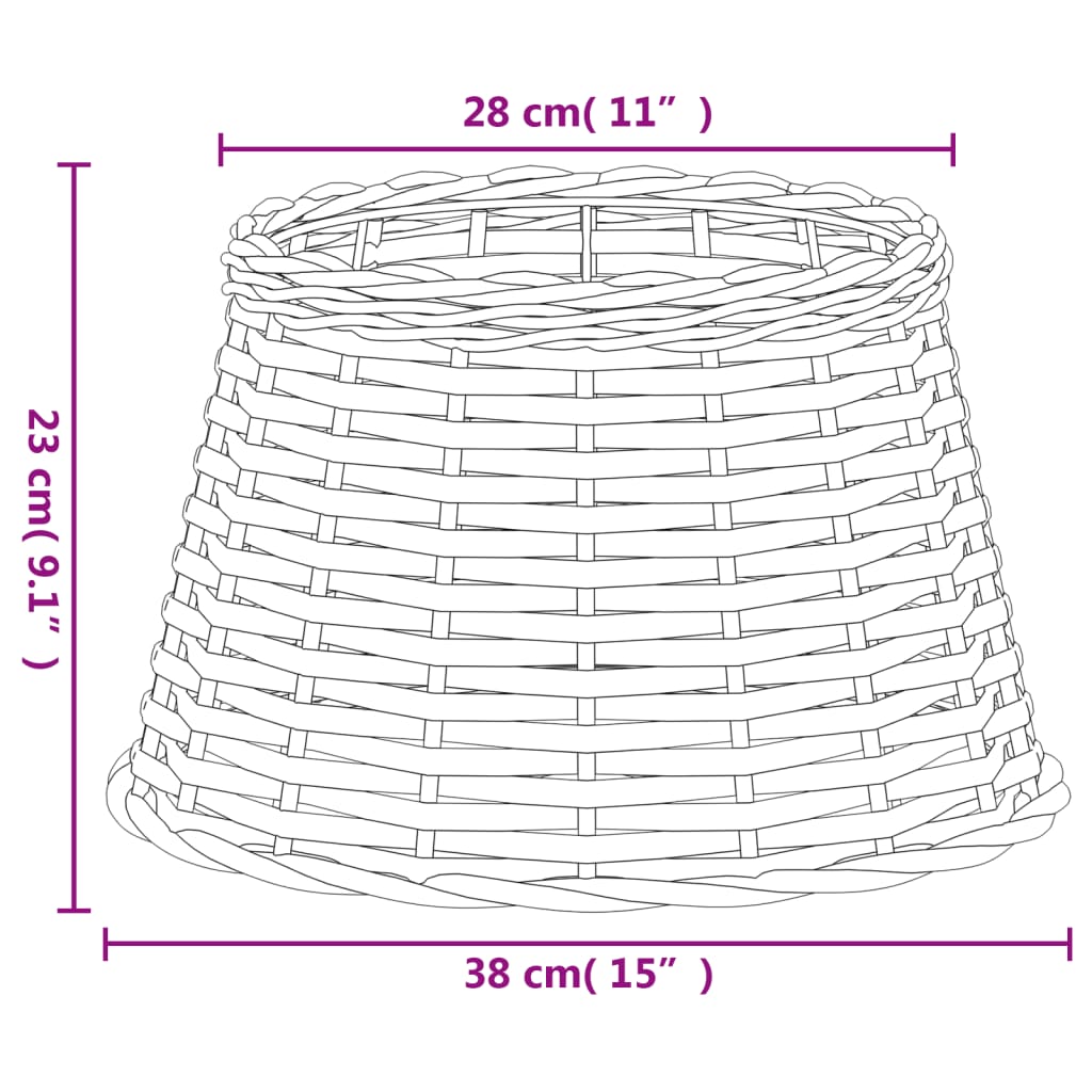 Lampunvarjostimen ruskea Ø38x23 cm korimateriaali