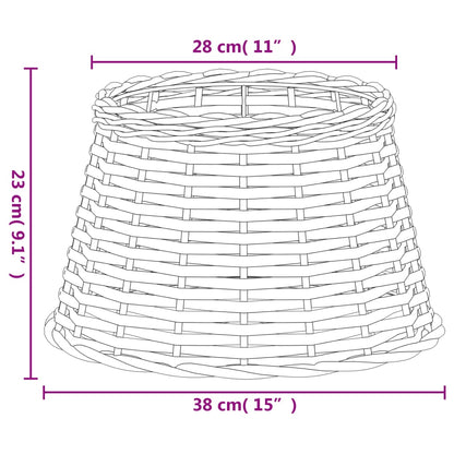 Lampunvarjostimen ruskea Ø38x23 cm korimateriaali