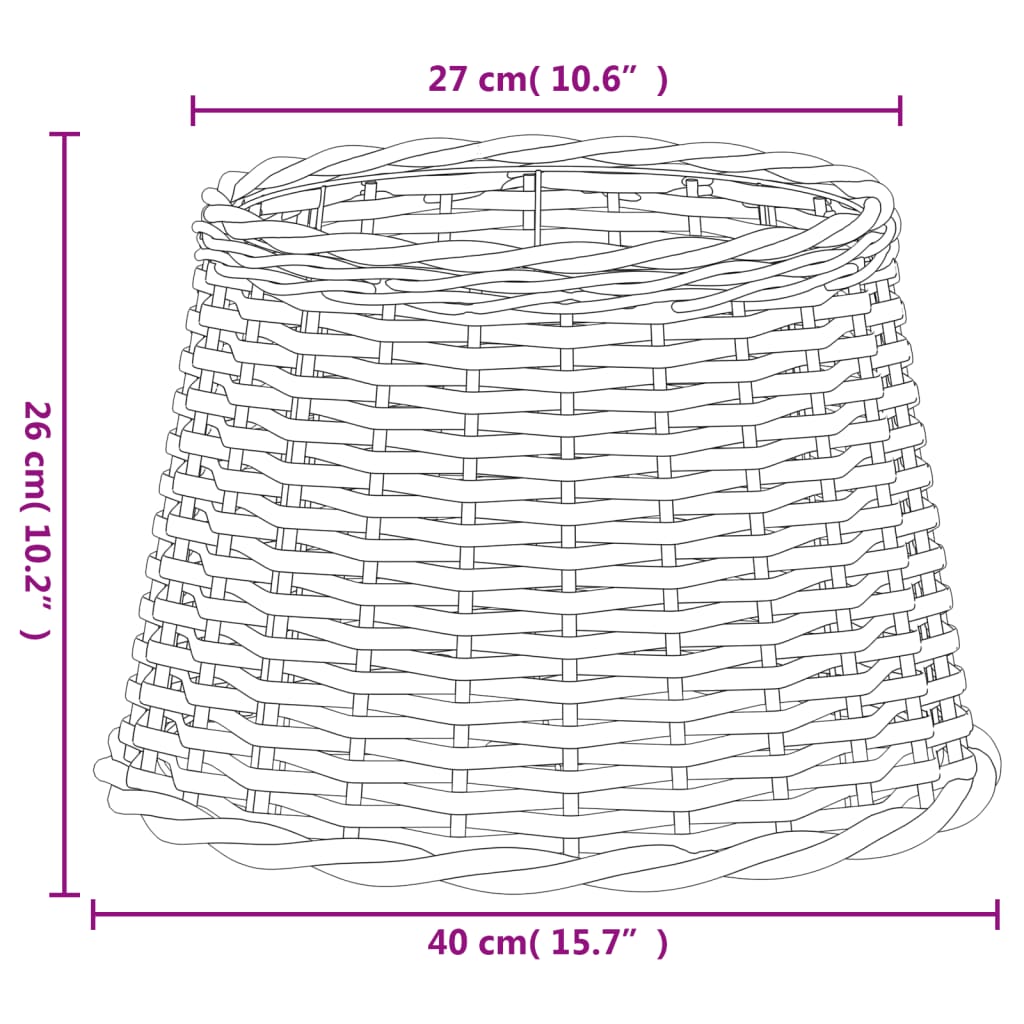 Lampunvarjostimen ruskea Ø40x26 cm korimateriaali