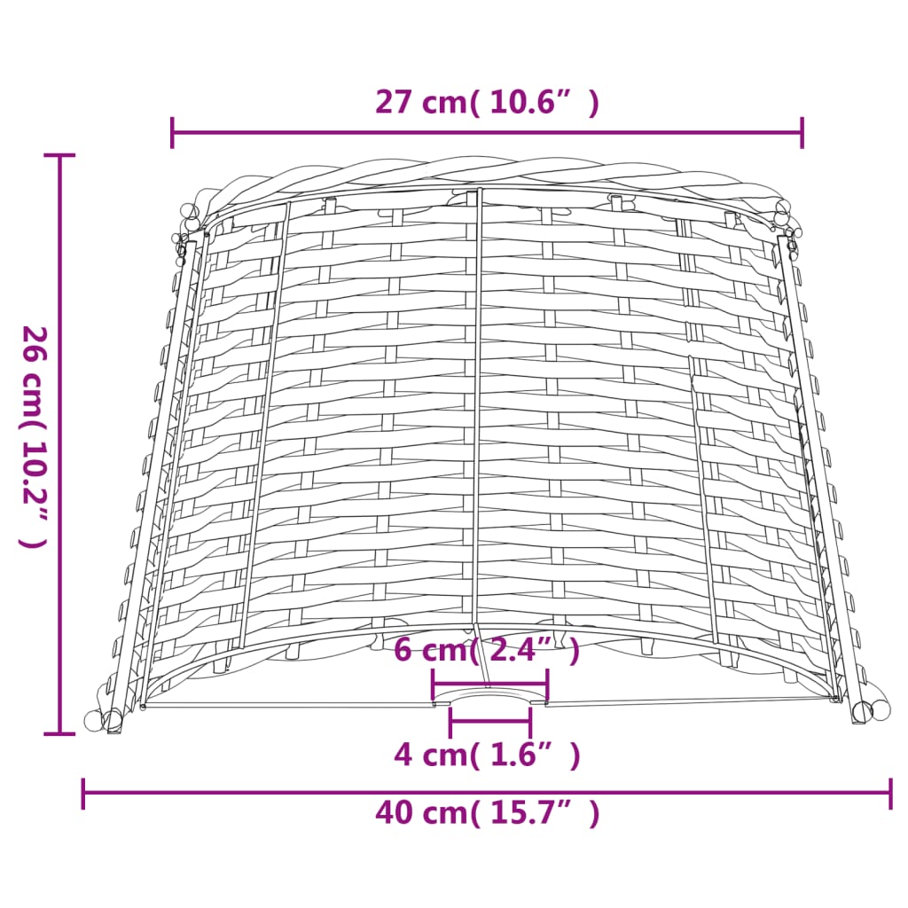 Lampunvarjostimen ruskea Ø40x26 cm korimateriaali