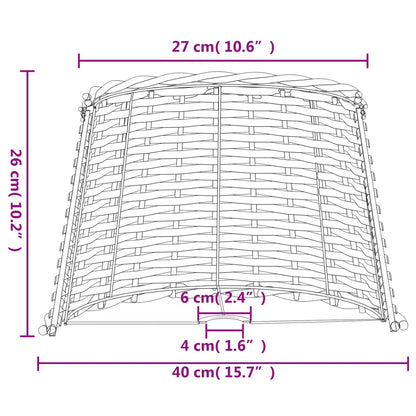 Lampunvarjostimen ruskea Ø40x26 cm korimateriaali