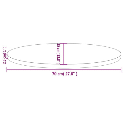 Bordsskiva massiv furu natur 70x35x2,5 cm oval