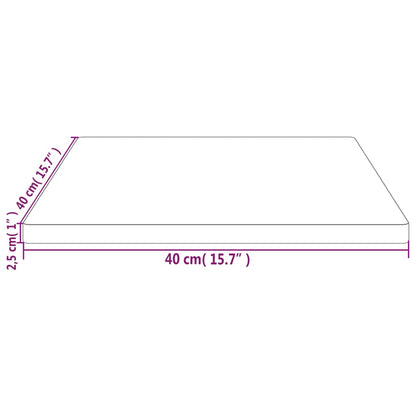 Bordsskiva massiv furu 40x40x2,5 cm fyrkantig