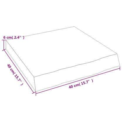 Hyllplan 40x40x(2-6) cm obehandlad massiv ek