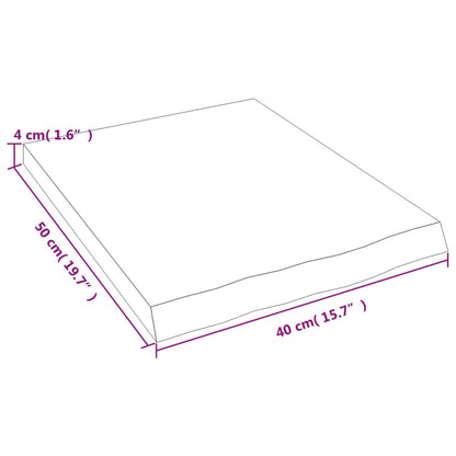 Hyllplan 40x50x(2-4) cm obehandlad massiv ek