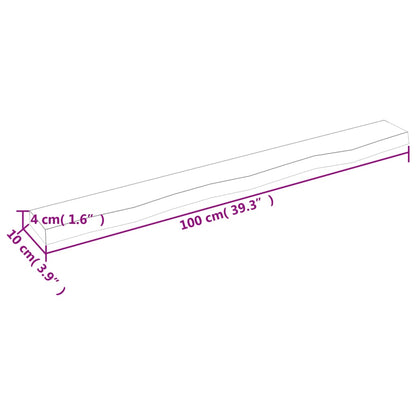 Hyllplan 100x10x4 cm obehandlad massiv ek