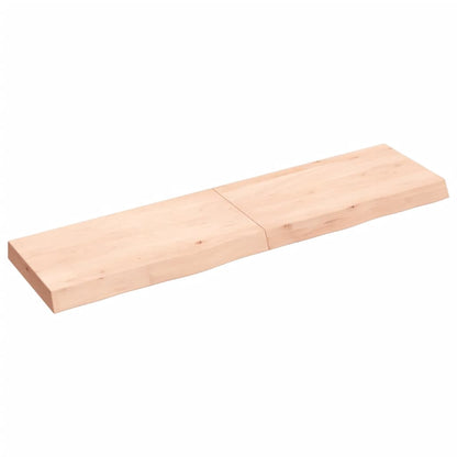 Hylly 120x30x(2-6) cm käsittelemätöntä massiivitammea