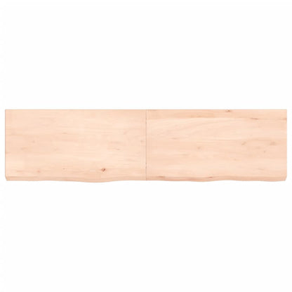 Hylly 120x30x(2-6) cm käsittelemätöntä massiivitammea