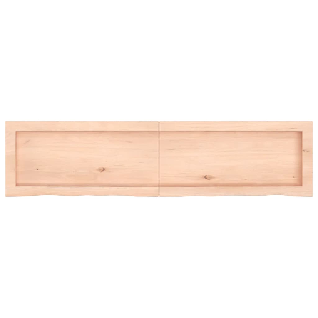 Hylly 120x30x(2-6) cm käsittelemätöntä massiivitammea