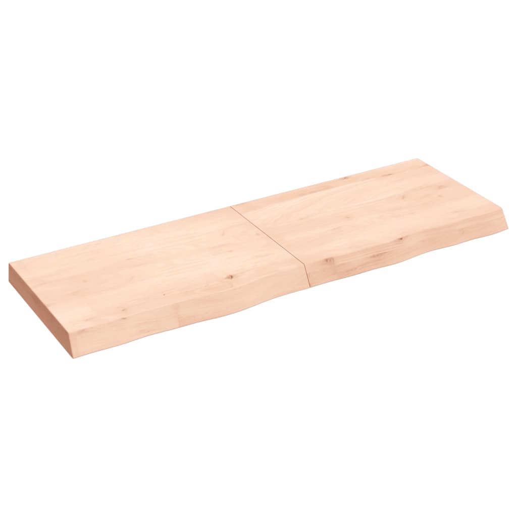 Hylly 120x40x(2-6) cm käsittelemätöntä massiivitammea