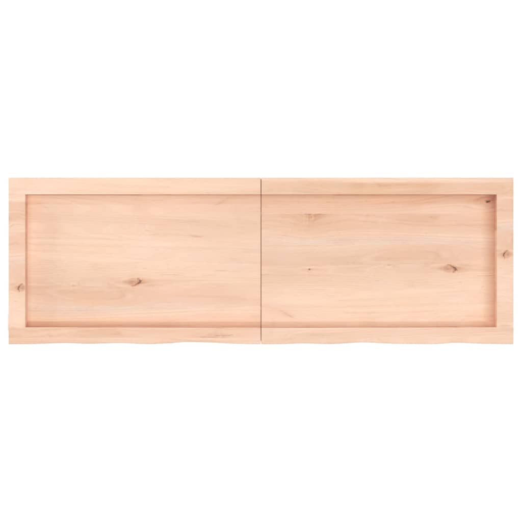 Hylly 120x40x(2-6) cm käsittelemätöntä massiivitammea