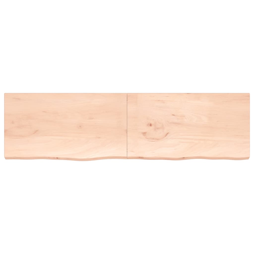 Hylly 220x60x(2-4) cm käsittelemätöntä massiivitammea