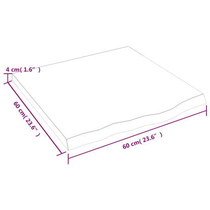 Seinähylly tummanruskea 60x60x(2-4) cm käsitelty tammi