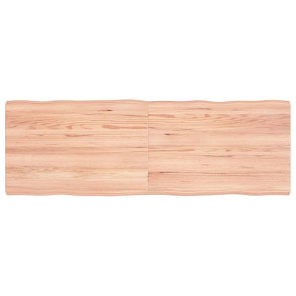 Pöytälevy vaaleanruskea 120x40x(2-4) cm massiivipuuta elävä reuna