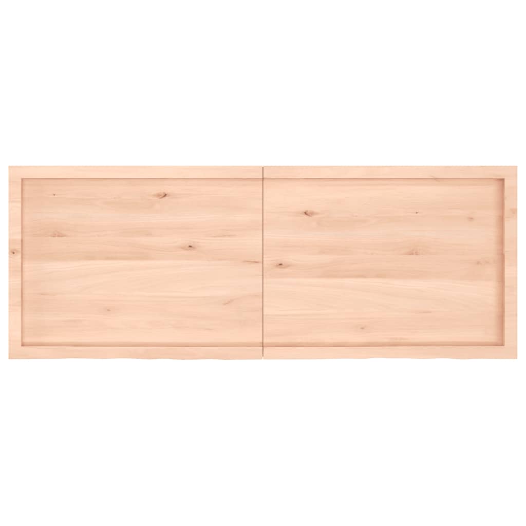 Pöytälevy 160x60x(2-6) cm käsittelemätöntä massiivitammea