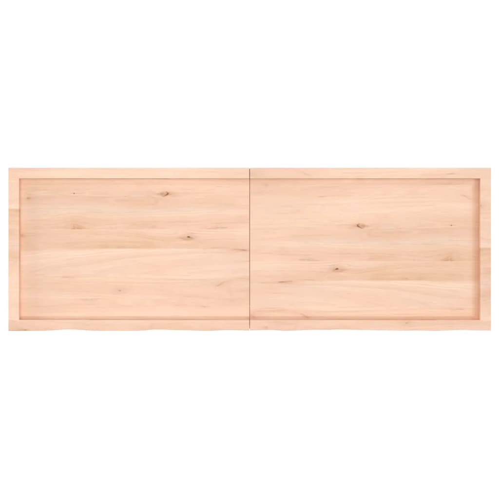 Pöytälevy 180x60x(2-4) cm käsittelemätöntä massiivitammea