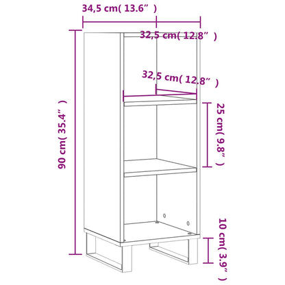 Skänk vit 34,5x32,5x90 cm