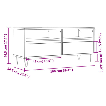 TV-möbel vit TV-bänk 100x34,5x44,5 cm