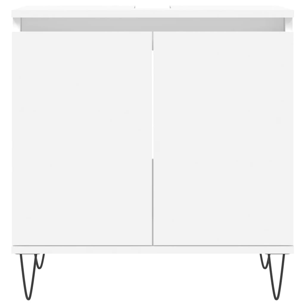 Badrumsskåp vit 58x33x60 cm konstruerat trä