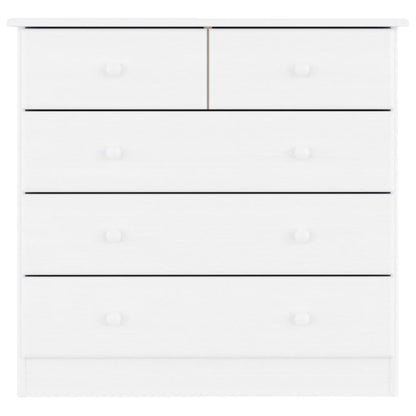 Byrå Vit "ALTA" 77x35x73 cm massiv furu