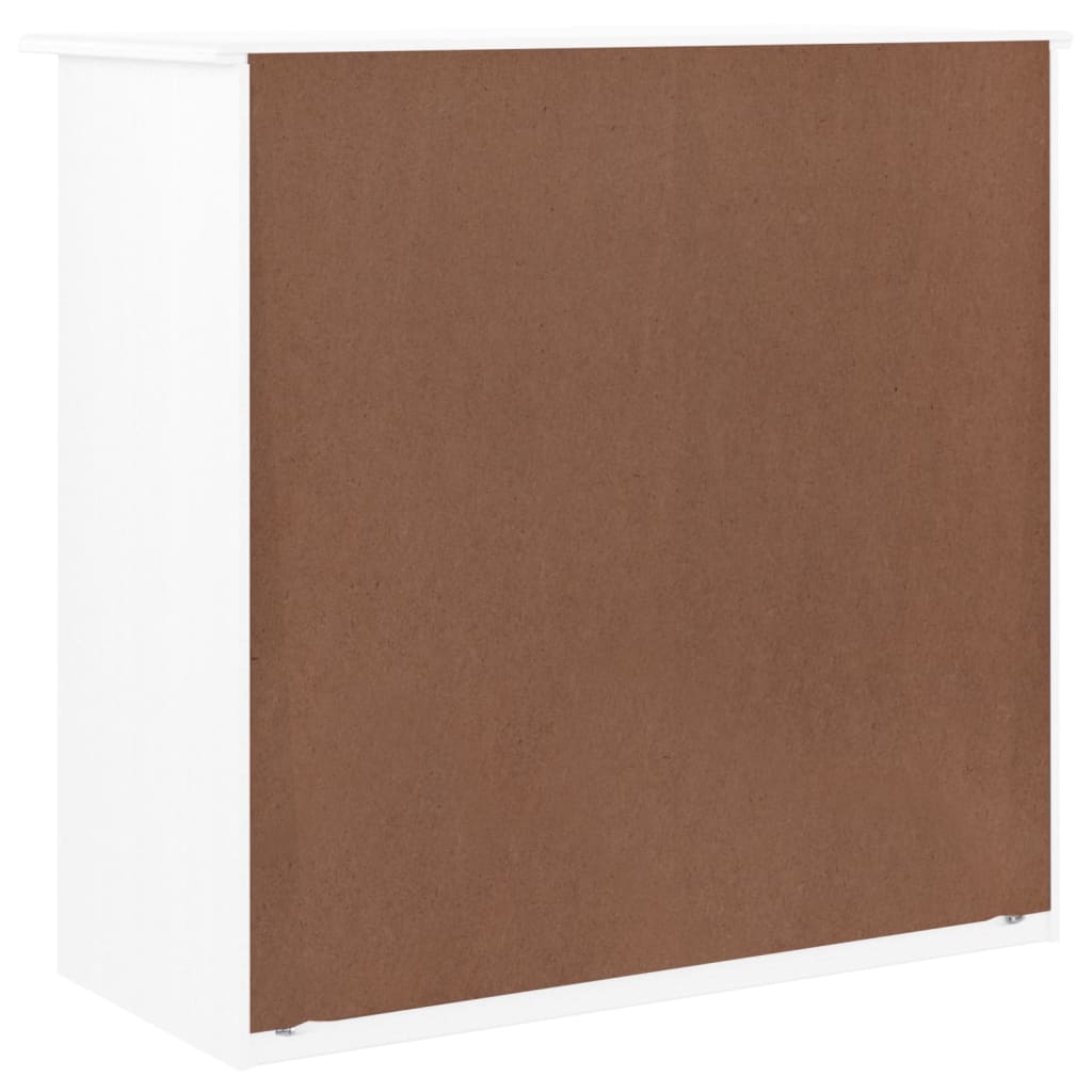 Byrå Vit "ALTA" 77x35x73 cm massiv furu