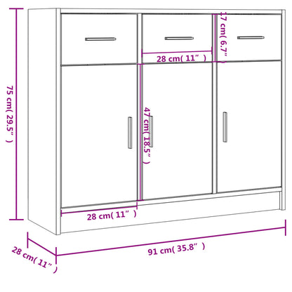 Skänk Sonoma ek 91x28x75 cm