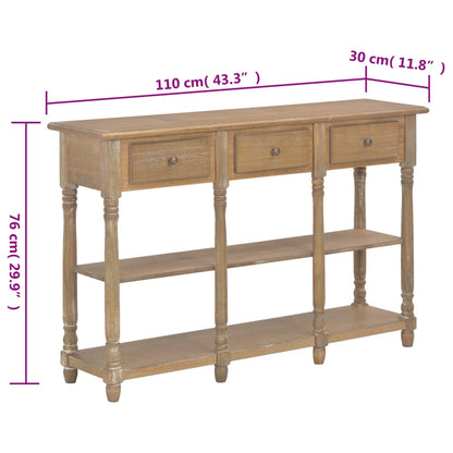 Avlastningsbord konsolbord massiv furu 110x30x76 cm