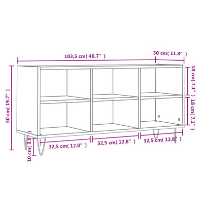 TV-möbel vit högglans TV-bänk 103,5x30x50 cm