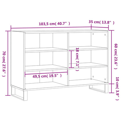 Skänk vit 103,5x35x70 cm