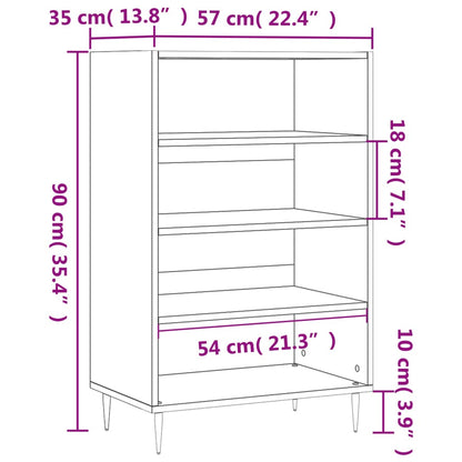 Skåp svart 57x35x90 cm