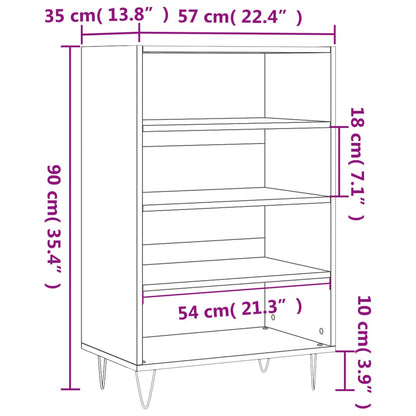 Skåp svart 57x35x90 cm