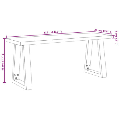 Penkki elävällä reunalla 110 cm akaasiapuuta