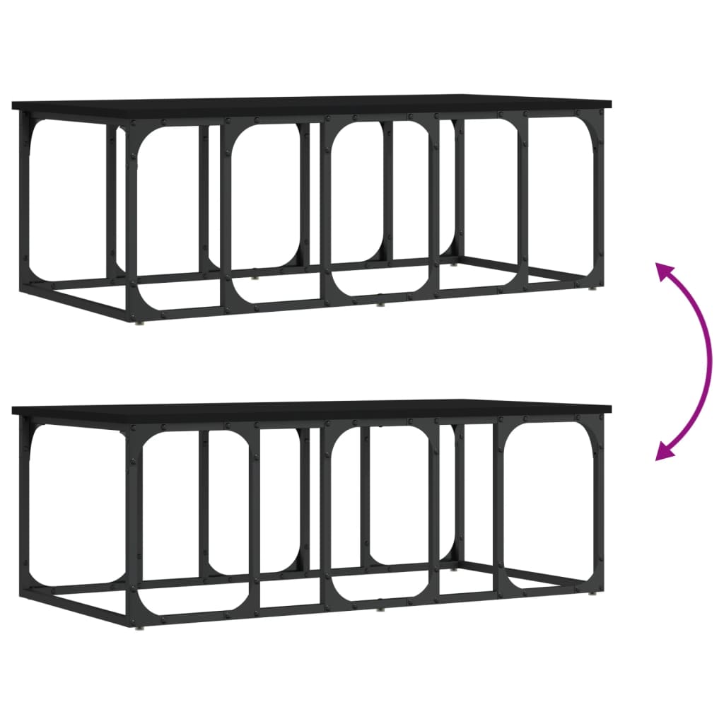 Soffbord svart 100x50x35,5 cm