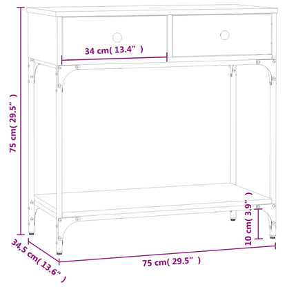 Avlastningsbord konsolbord svart 75x34,5x75 cm