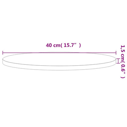 Pöytälevy Ø40x1,5 cm pyöreä massiivipyökkipuuta