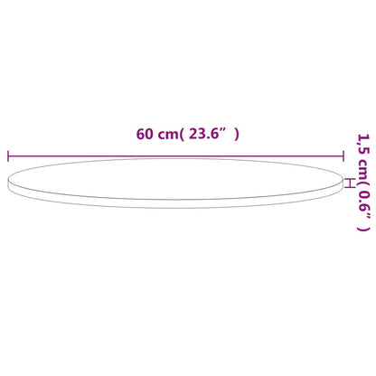 Pöytälevy Ø60x1,5 cm pyöreä massiivipyökkipuuta