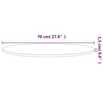 Pöytälevy Ø70x1,5 cm pyöreä massiivipyökkipuuta